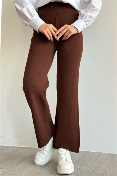 Basic Acı Kahve Triko Pantolon