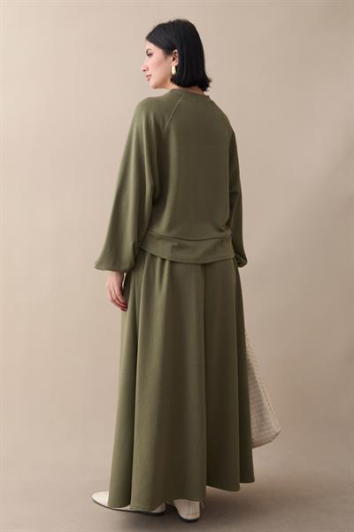 Basic Biyeli Etekli Takım Haki