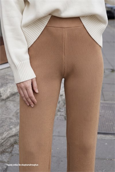 Basic Camel Triko Pantolon
