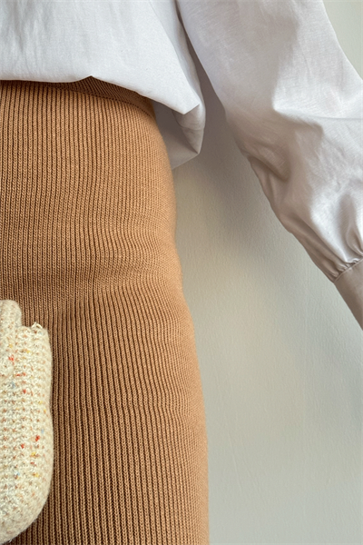 Basic Camel Triko Pantolon