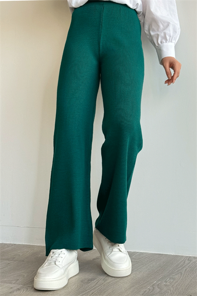 Basic Petrol Yeşili Triko Pantolon