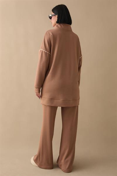 Biye Detay Fermuarlı Camel Oyşo Takım