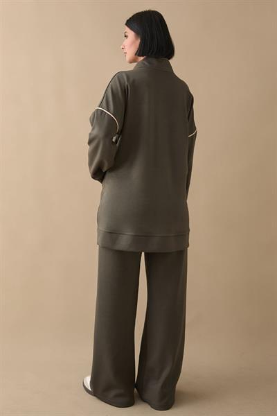 Biye Detay Fermuarlı Haki Oyşo Takım