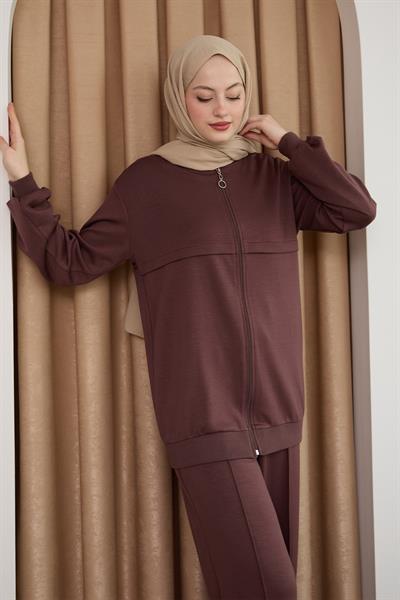 Biyeli Oysho Mürdüm İkili Takım