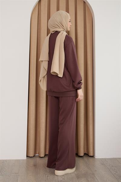 Biyeli Oysho Mürdüm İkili Takım