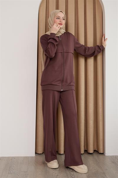 Biyeli Oysho Mürdüm İkili Takım