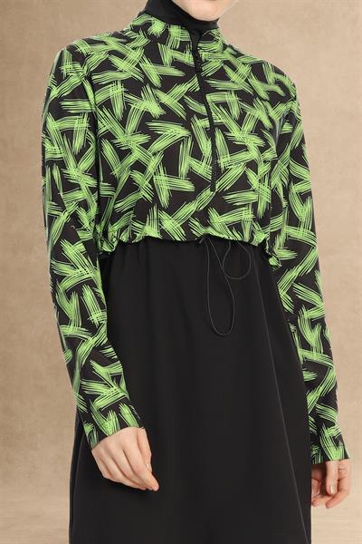 Bolerolu 4 Parça Siyah Tesettür Mayo 6220A