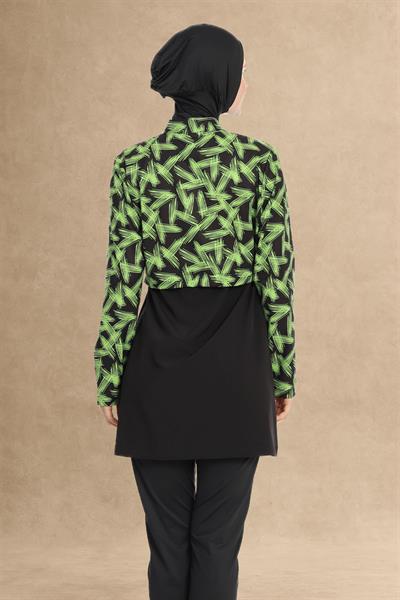 Bolerolu 4 Parça Siyah Tesettür Mayo 6220A