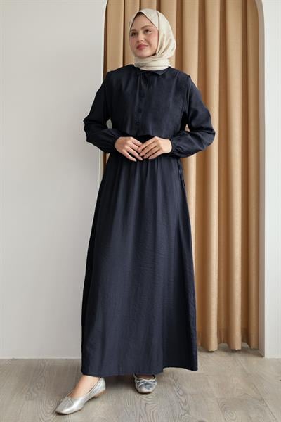 Bolerolu Bağlamalı Siyah Elbise