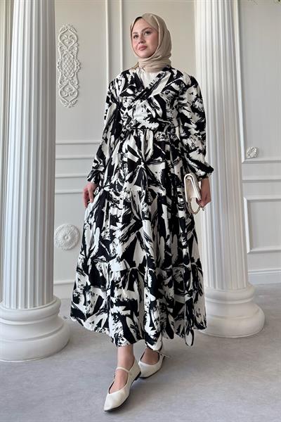 Bolerolu Viskon Takım Siyah