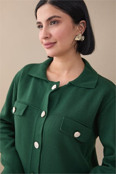 Blazer Dress Emerald Knit Set