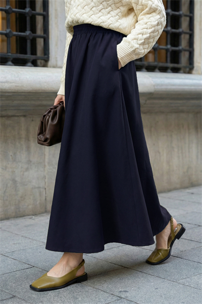 Cepli Kloş Duble Lacivert Etek