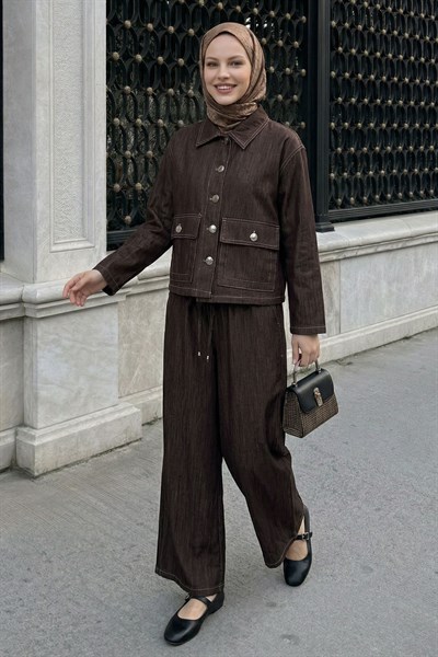 Cepli Kot Acı Kahve Takım