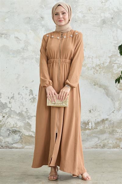 Çiçek İnci Robalı Lastikli Camel Ferace