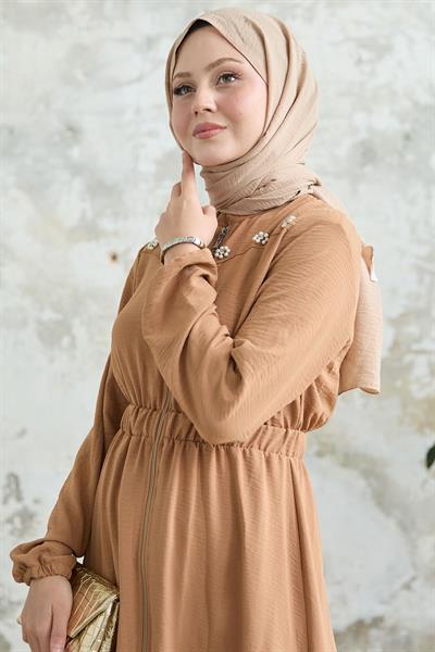 Çiçek İnci Robalı Lastikli Camel Ferace