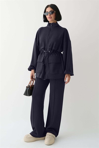 Çift Cep Biyeli Antrasit Oyşo Takım