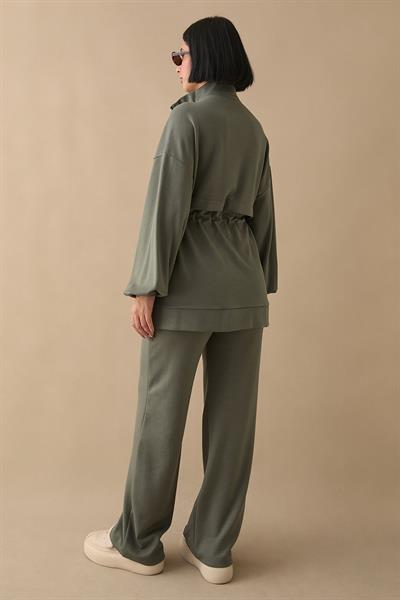 Çift Cep Biyeli Haki Oyşo Takım