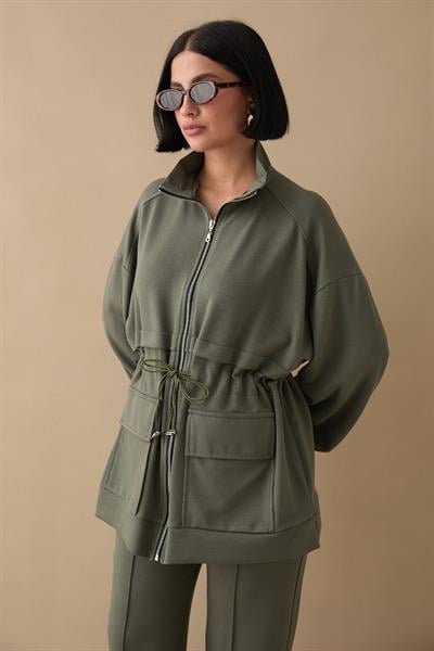 Çift Cep Biyeli Haki Oyşo Takım