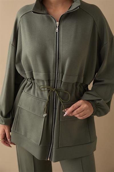 Çift Cep Biyeli Haki Oyşo Takım