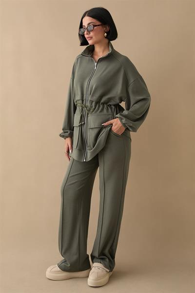 Çift Cep Biyeli Haki Oyşo Takım