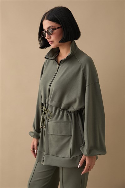 Çift Cep Biyeli Haki Oyşo Takım