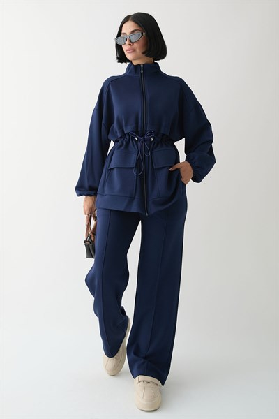 Çift Cep Biyeli Lacivert Oyşo Takım