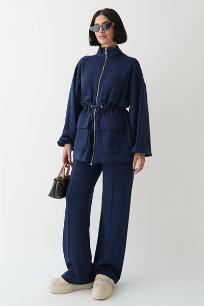 Çift Cep Biyeli Lacivert Oyşo Takım