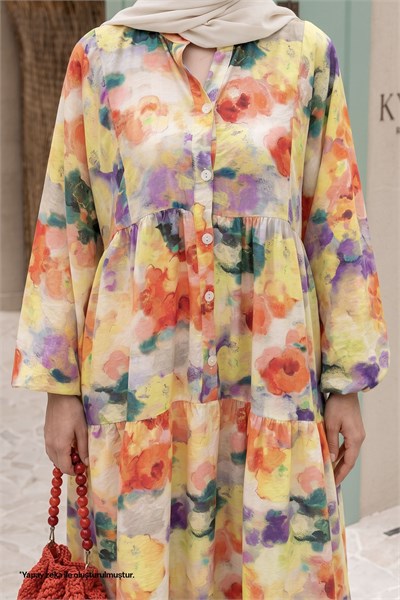 Dalia Sarı Mango Elbise