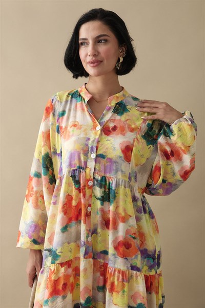 Dalia Sarı Mango Elbise