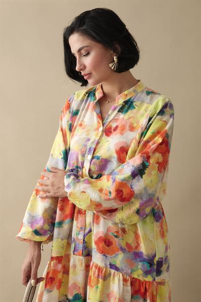 Dalia Sarı Mango Elbise