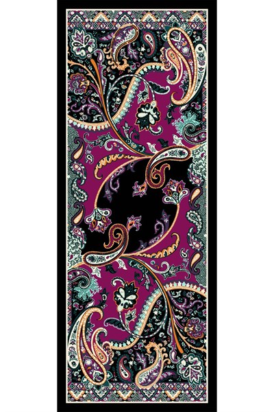 Damla Motif Desenli Bordo Soft Pamuk Şal