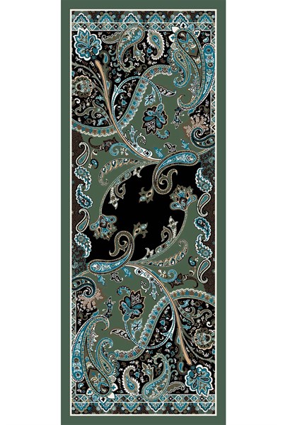 Damla Motif Desenli Haki Soft Pamuk Şal