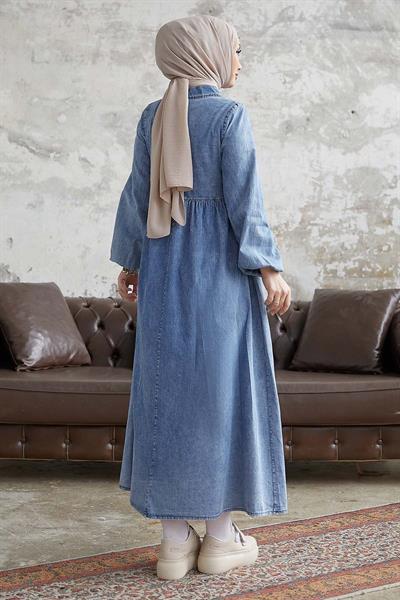 Daniel Çift Cep Kot Elbise - Açık Mavi