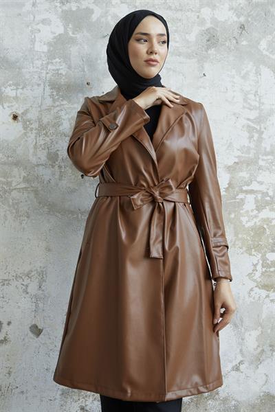 Darina Kuşaklı Deri Taba Trenç