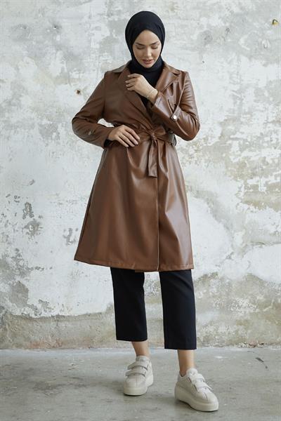 Darina Kuşaklı Deri Taba Trenç