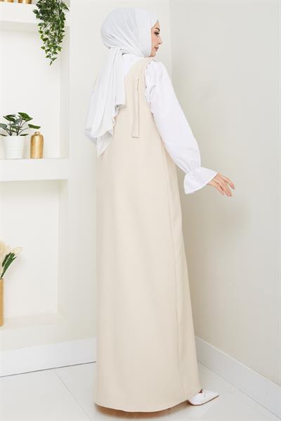 Double Krep Jile Taş Elbise