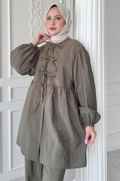 Düğümlü Salaş Haki Takım