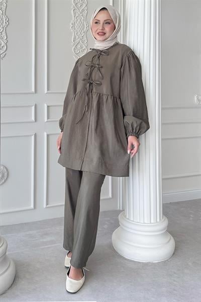 Düğümlü Salaş Haki Takım