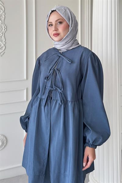 Düğümlü Salaş İndigo Takım