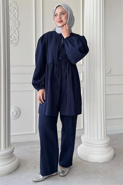 Düğümlü Salaş Koyu Lacivert Takım