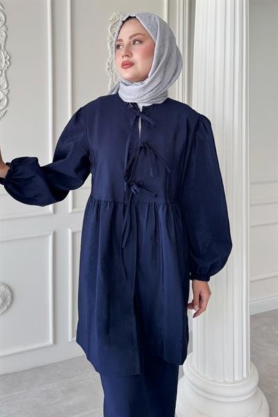 Düğümlü Salaş Koyu Lacivert Takım