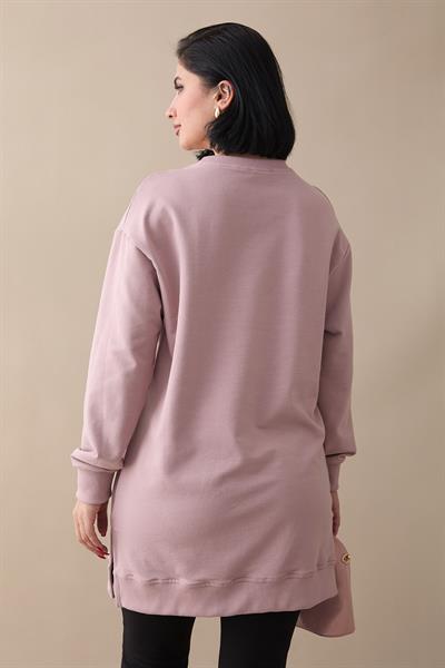 Etiket Detay Basic Gül Kurusu Tunik