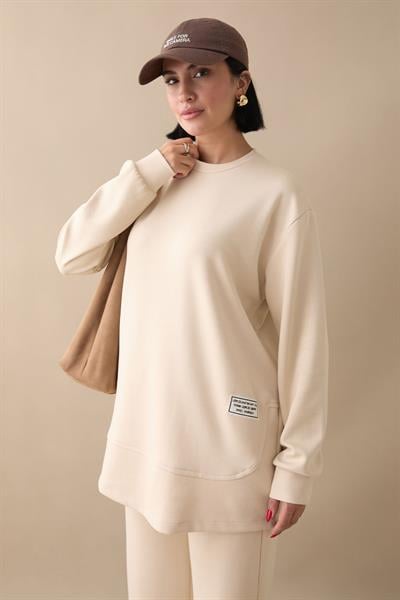 Etiket Detaylı Bej Oysho Takım