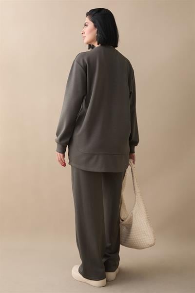 Etiket Detaylı Haki Oysho Takım