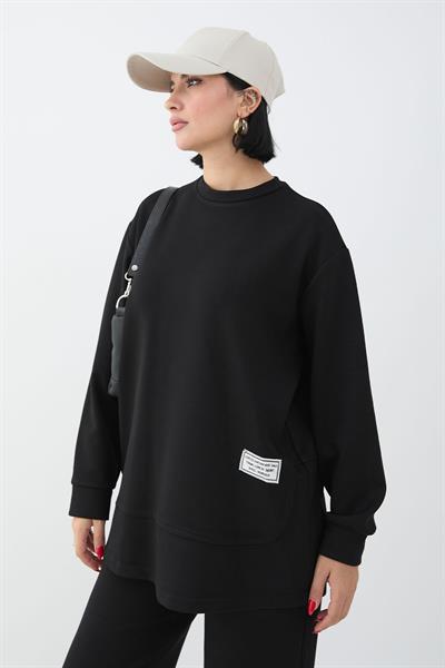 Etiket Detaylı Siyah Oyşo Takım