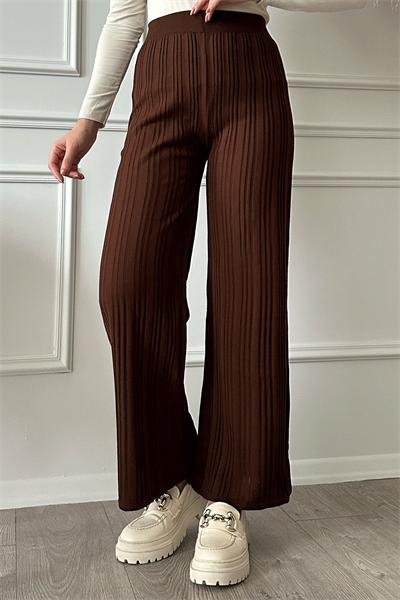 Fitilli Acı Kahve Triko Pantolon