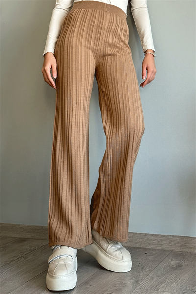 Fitilli Camel Triko Pantolon