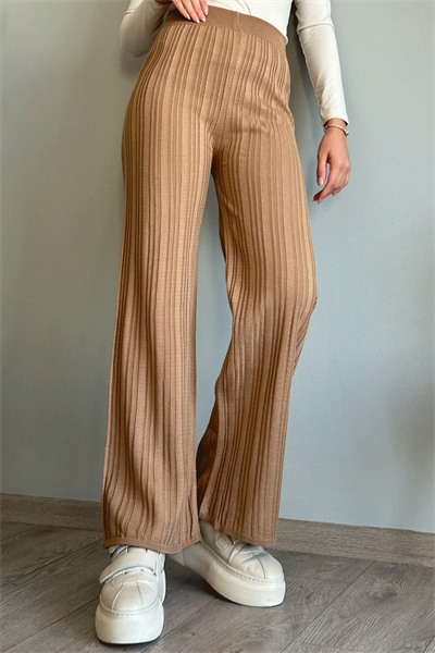 Fitilli Camel Triko Pantolon