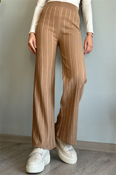 Fitilli Camel Triko Pantolon