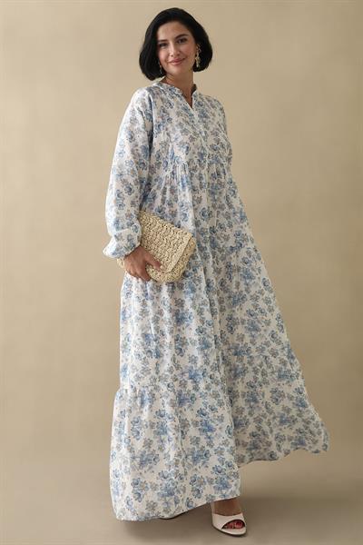 Frezya Mavi Mango Elbise